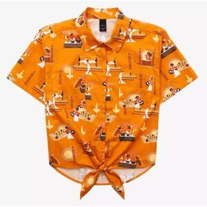 NWT Disney The Princess and the Frog Tiana's Palace Allover Print Women's Top XL